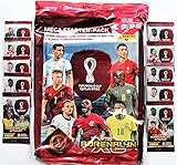 Panini Adrenalyn XL FIFA World Cup 2022 Qatar Trading Cards - Starter + 10 x Booster + Premium Pack + Set Donald und Micky Fußballfigur Bullyland
