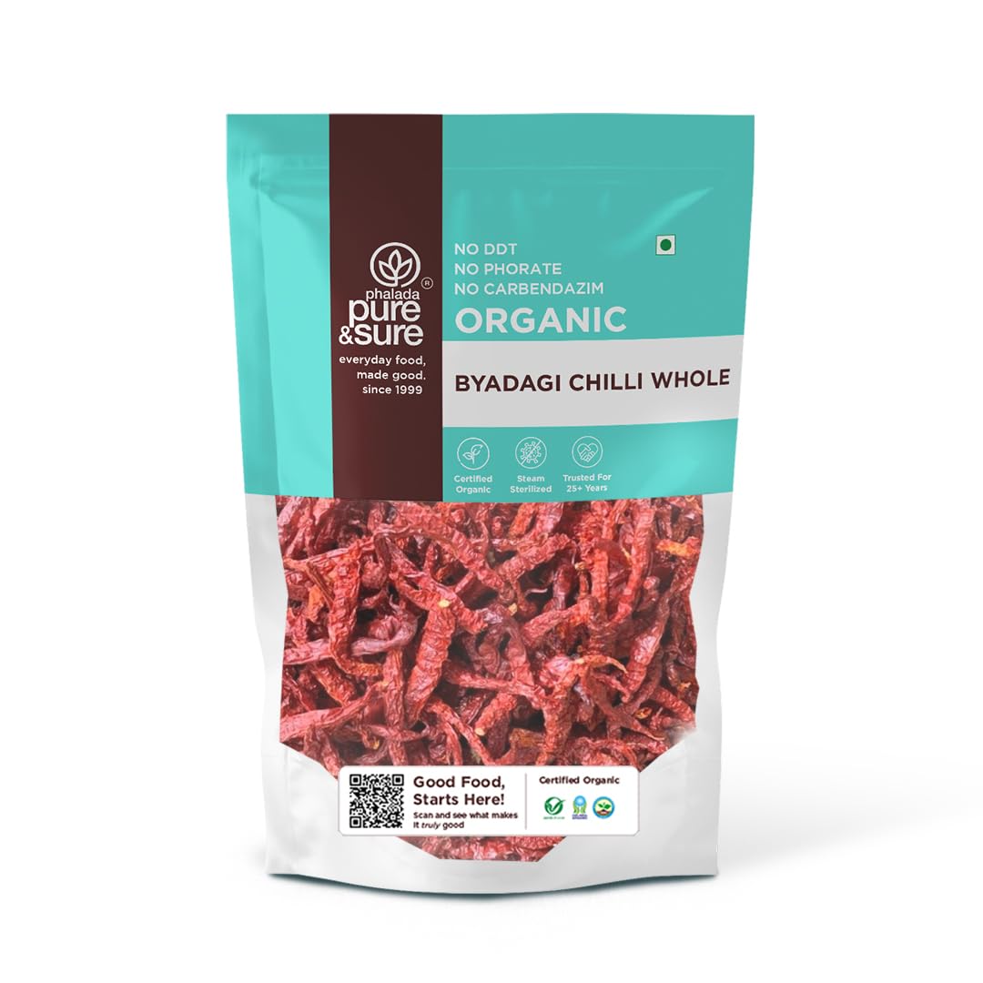 Pure & Sure Byadagi Organic (Dried) Red Chilli Whole 100gm | 100% Natural Sabut Lal Mirch | No Preservatives, No Additives, No Colours | Rich Aroma & Taste-image-37