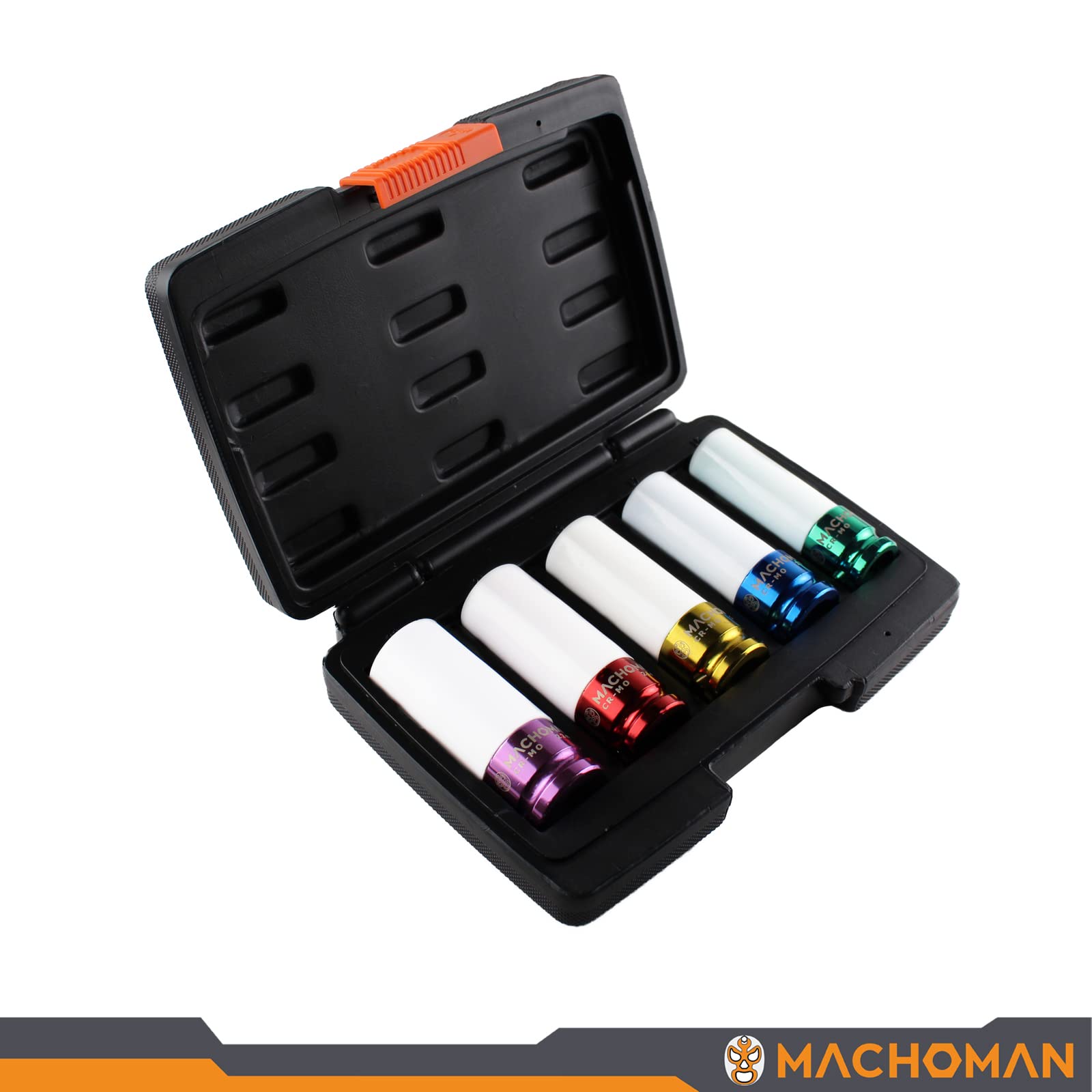 Machoman Set Bussole Dadi Ruota MACHO 1/2, Antiscivolo 15-22 mm