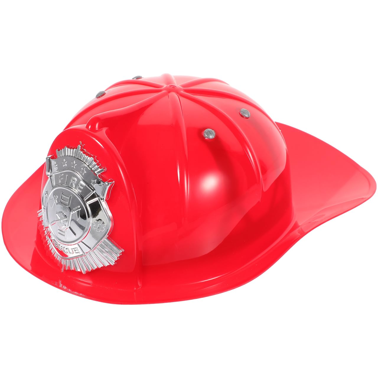 Fireman Helmet Plastic Hard Hat Fire Chief Helmet Firefighter Roleplay Costume Fireman Accessory for Cosplay Party Dress Up