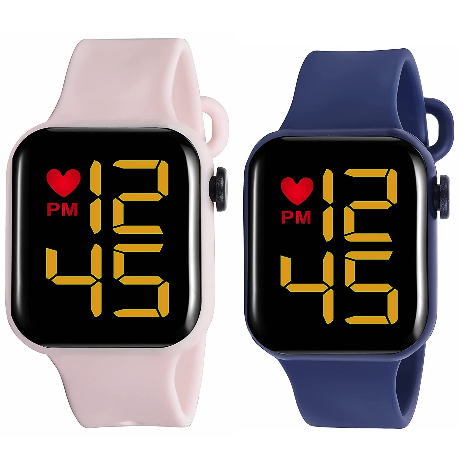 Navkar Crafts Children Watch Band Square Shape Ghadee Girls Digital Watches for Boys Pack of 2 (B0BFK7MXVP) Amazon Price History, Amazon Price Tracker