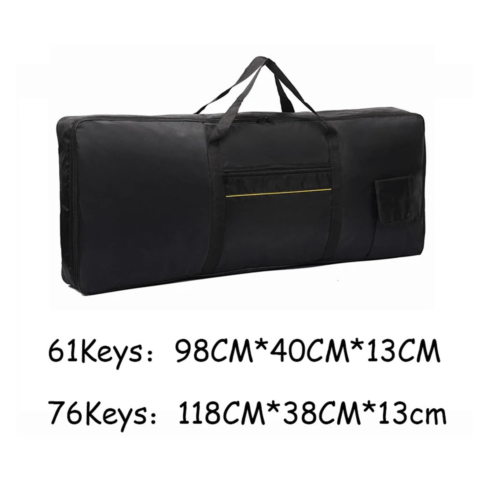 Borsa per Tastiera Borsa for tastiera professionale addensata impermeabile 61/76 tasti copertura for pianoforte custodia protettiva imbottita organo elettronico(Black 61 keys)