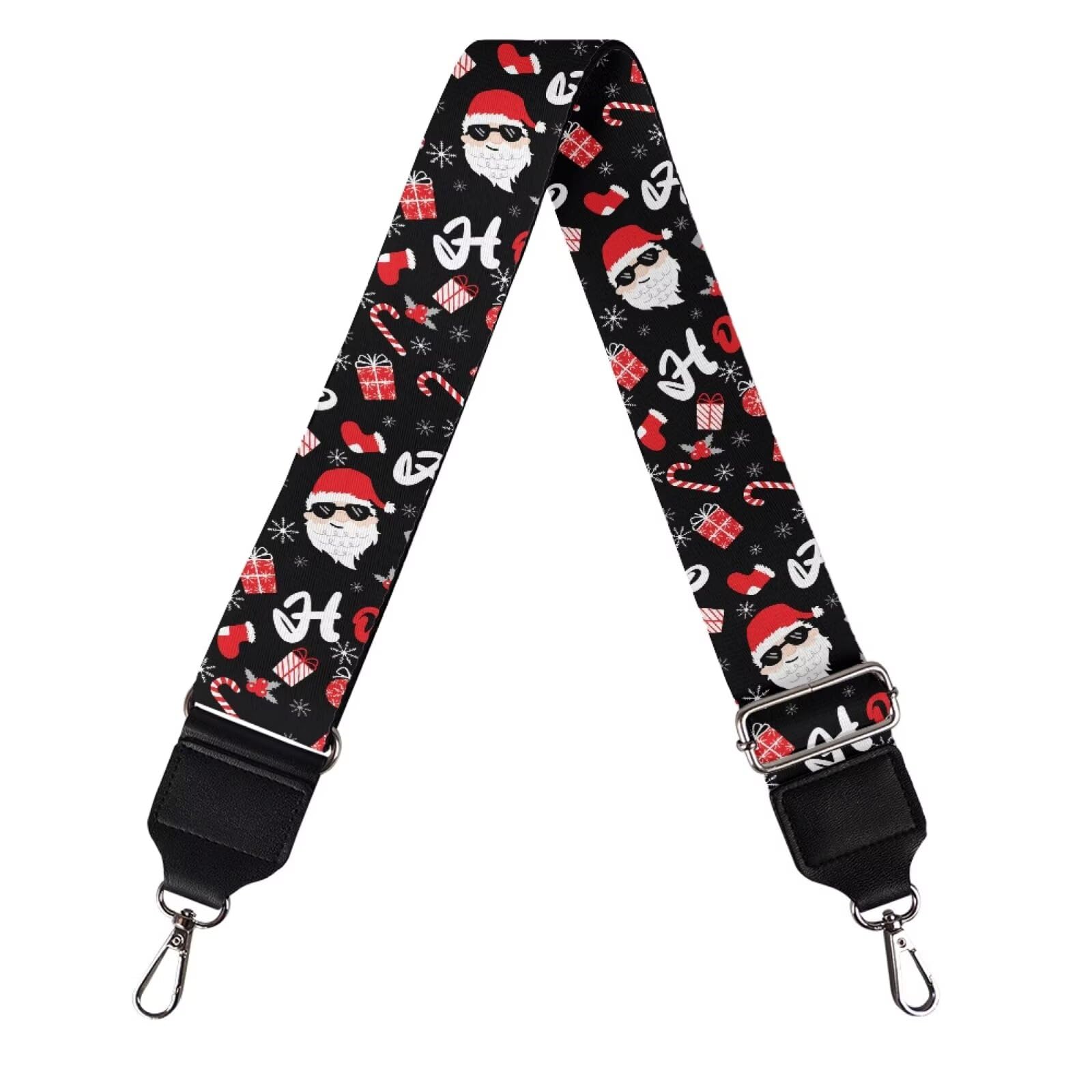 Coldinair Christmas Purse Straps Replacement Funny Santa Claus Crossbody Bag Strap Wide Shoulder Strap Replacement Guitar Straps Purse