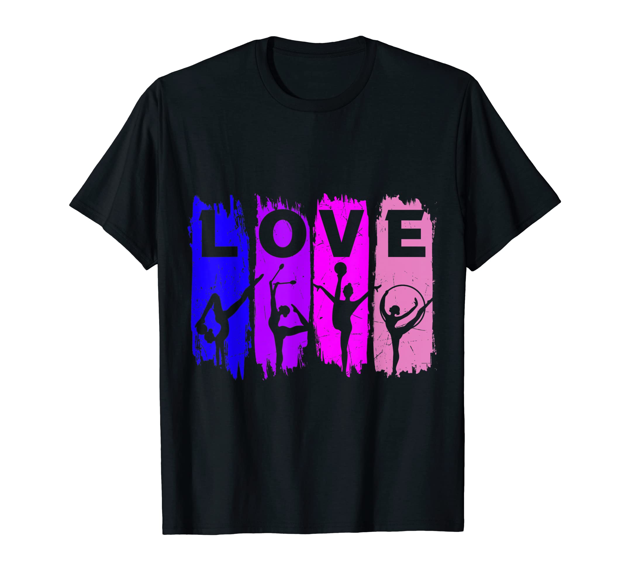 Love Rhythmic Gymnastics Purple Pink Girl GymnastGymnast Girl Love Rhythmic Gymnastics Ball Purple Pink Blue T-ShirtOEKO-TEX STANDARD 100