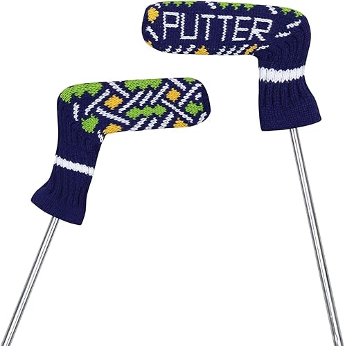 Miniatura 7 de Scott Edward Cuchilla de punto para cubierta de putter, paquete de 1 pieza, se adapta a putters de golf lindos y suaves (patrón de jazmín de