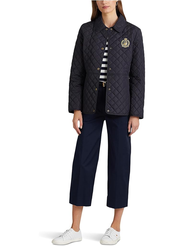Navy Lauren Ralph Lauren Blazer Quilt W Crest