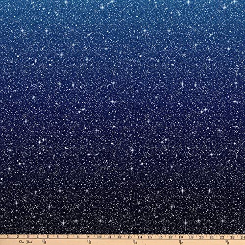 Hoffman Digital Glitz & Glam Star Ombre Royal, Quilting Fabric by the Yard