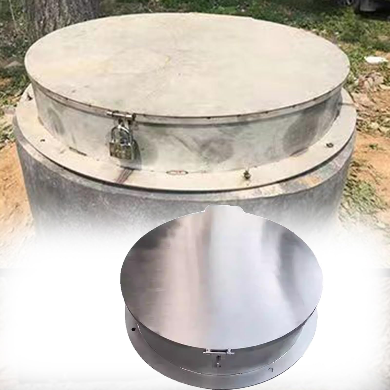GJMSSMY Recessed Manhole Cover underground access panel aluminium material garden paving frame patio access