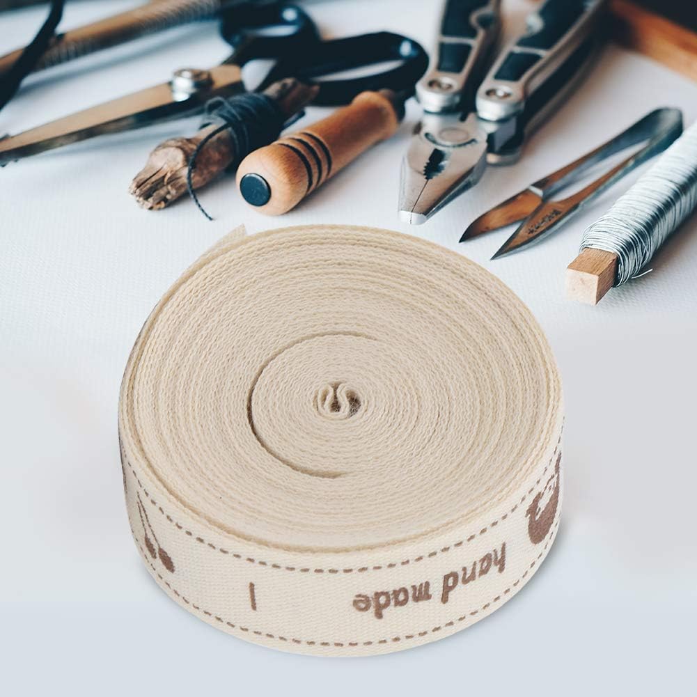 Oumefar Handmade with Love' Cotton Ribbon Tape Sewing Tags Ribbon Labels for Gift Wrapping Ribbon Decoration(#2) Decorativeribbontrim