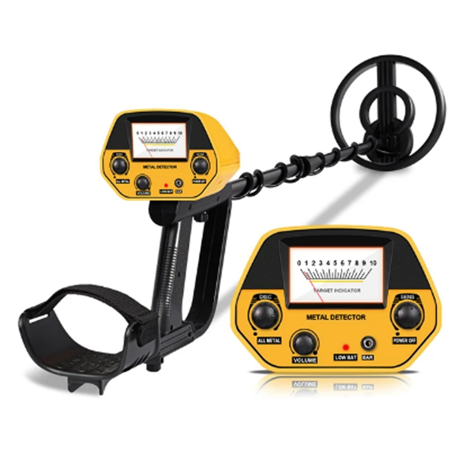 JKJZSALJ Md-5090 Metal Detector Underground Gold Detector Metal Length Adjustable Treasure Seeker Portable High Precision Detector High Accuracy