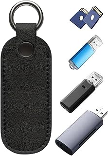 USBキーサポートケース - ストレージポケット、PUレザーカバー、ポータブルアクセサリー| USBキーストレージと輸送のコンパクト保護ケース、学生、教師、教師に最適 USBキーチェーン用