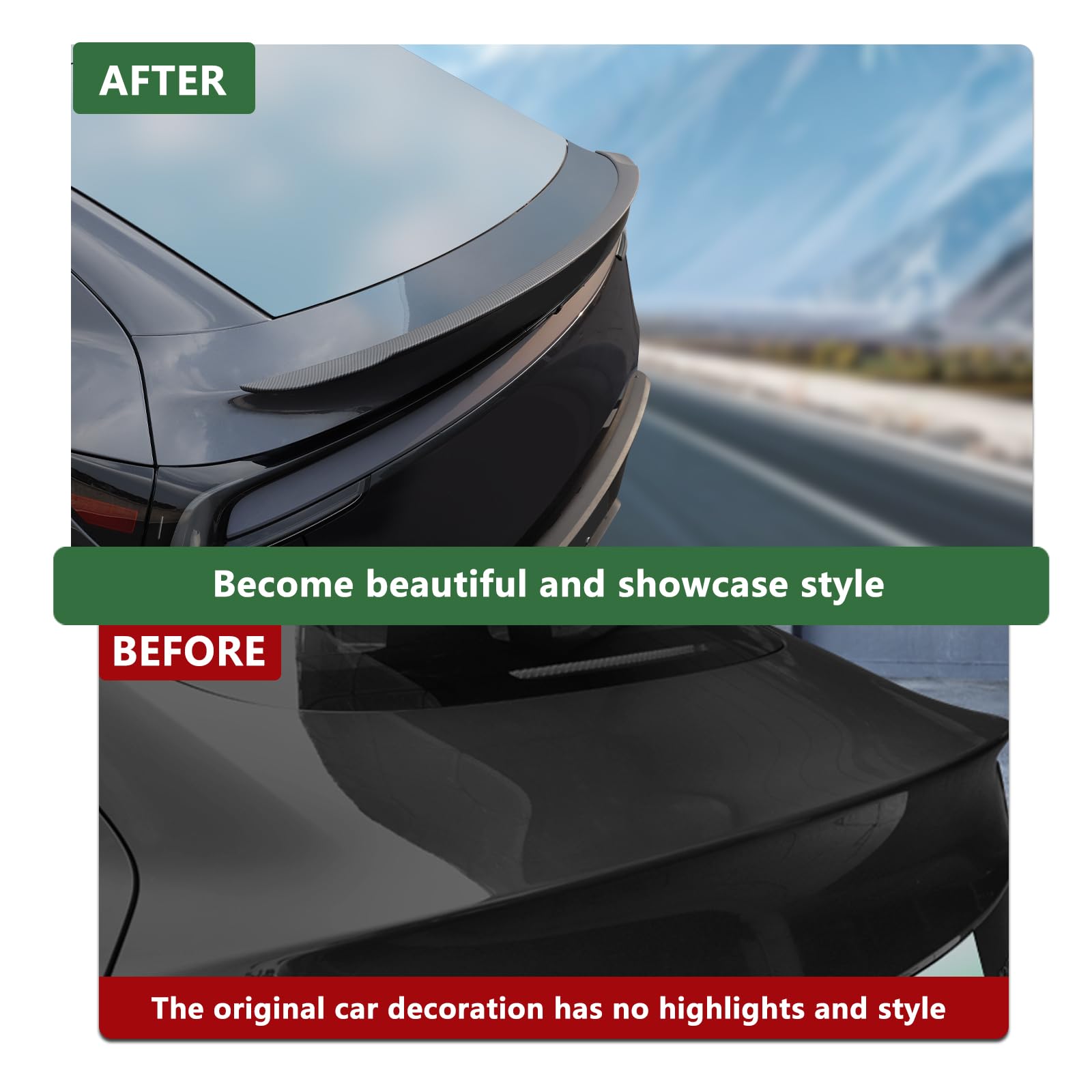 per Tesla Model Y Juniper Spoiler Originale Spoiler posteriore Ala Labbro Opaco Fibra di Carbonio per Tesla 2025 2026 Model Y Juniper Accessori (Fibra di Carbonio Opaca)