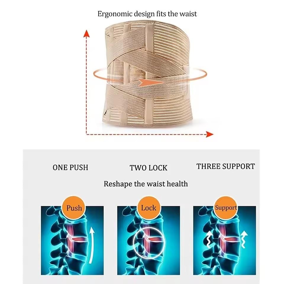 Adjustable Back Compression Brace Wrist Support Women Men Pain Relief Lower Sciatica Lumbar Belt Lifting