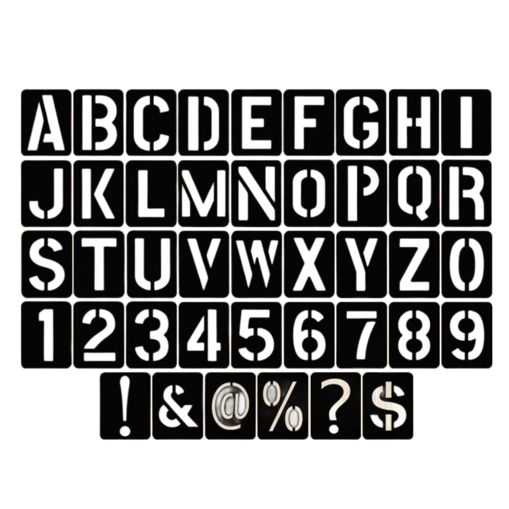 The Paper Boutique Stencils for Craft and Art Alphabet Big Size Reusable Letter Painting Numbers for Wall Painting