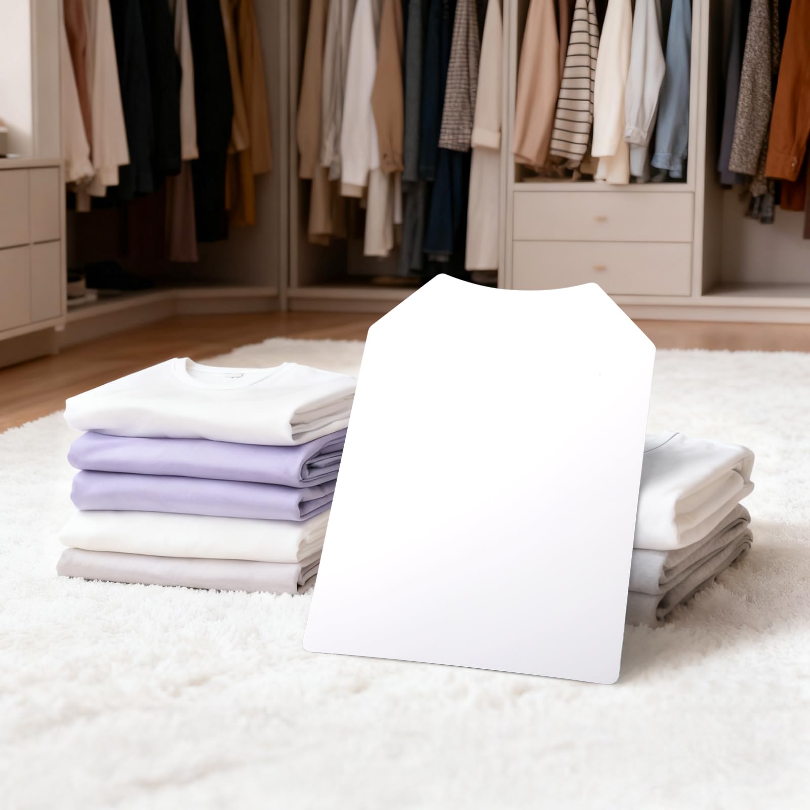 Inserti per Camicie, 50 Pezzi 35cm X 25.5cm Cartoncini per Camicie Supporto, con Angoli Arrotondati, per Organizzazione Abbigliamento e Packaging