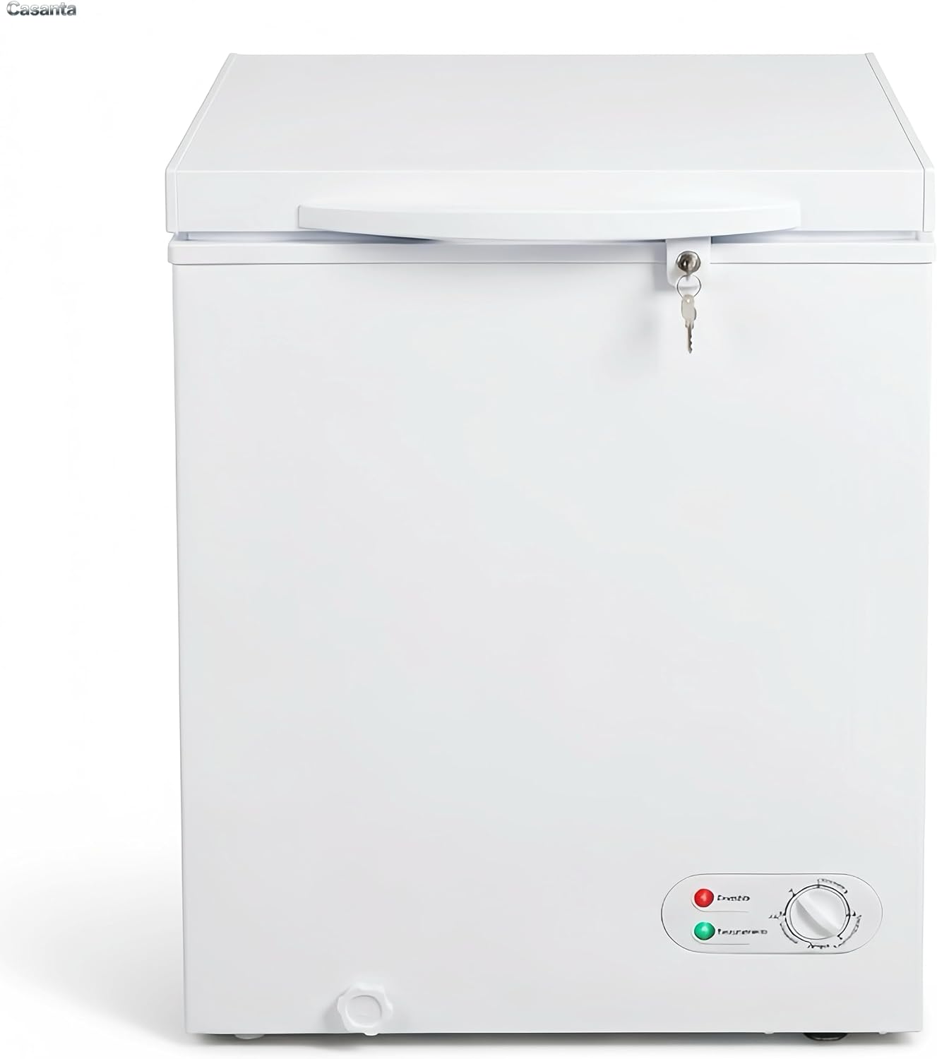 3.5 Cu.Ft. Chest Freezer, Compact Deep Freezer with 4 Adjustable Temperature Modes (0°F to 50°F), Small Horizontal Freezer for Home, Kitchen, Garage, Dorm and Office, White