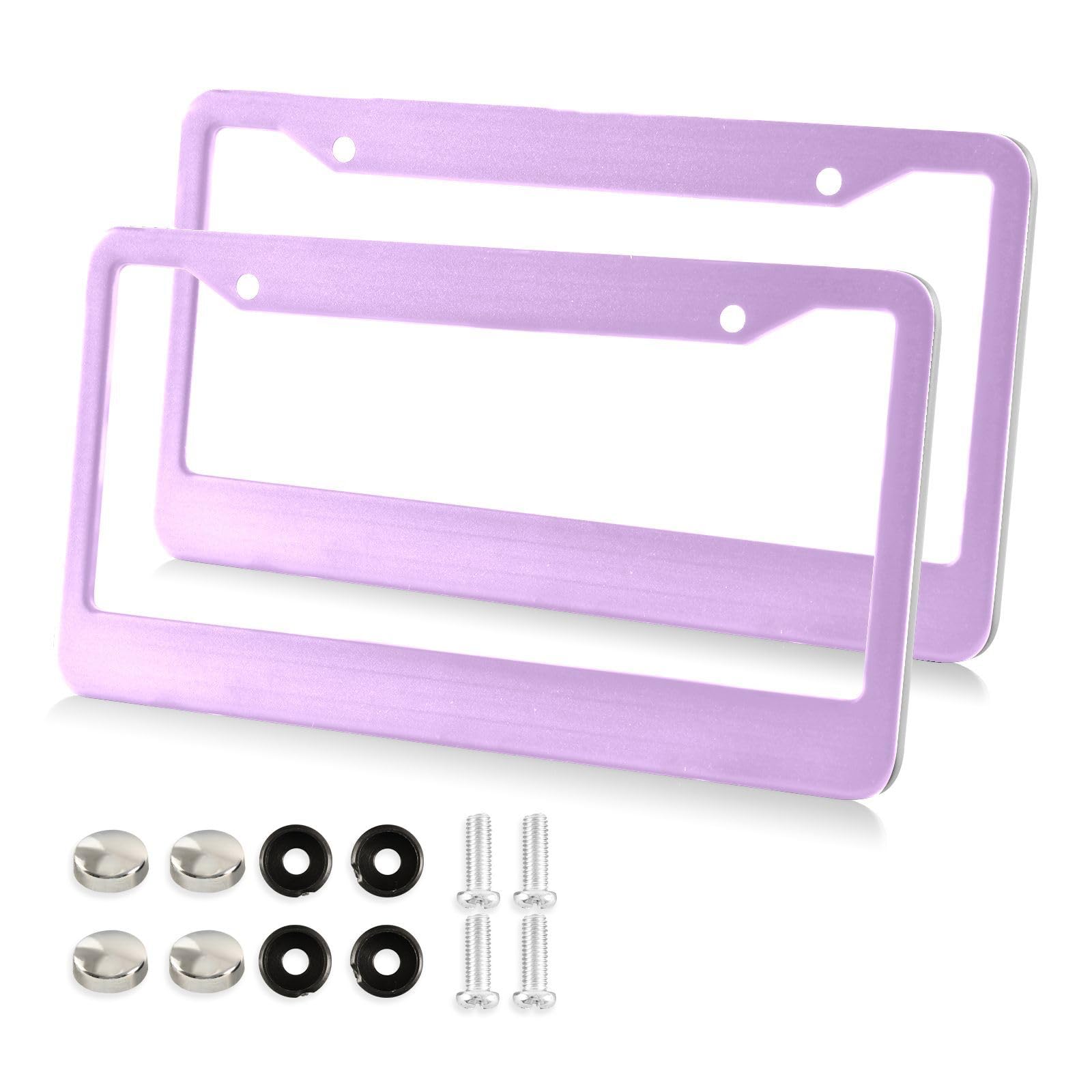   (Lilac Lane Platinum) プレート Amazon.com: Burbuja Lilac Purple Solid License Plate Frame 2 Pack