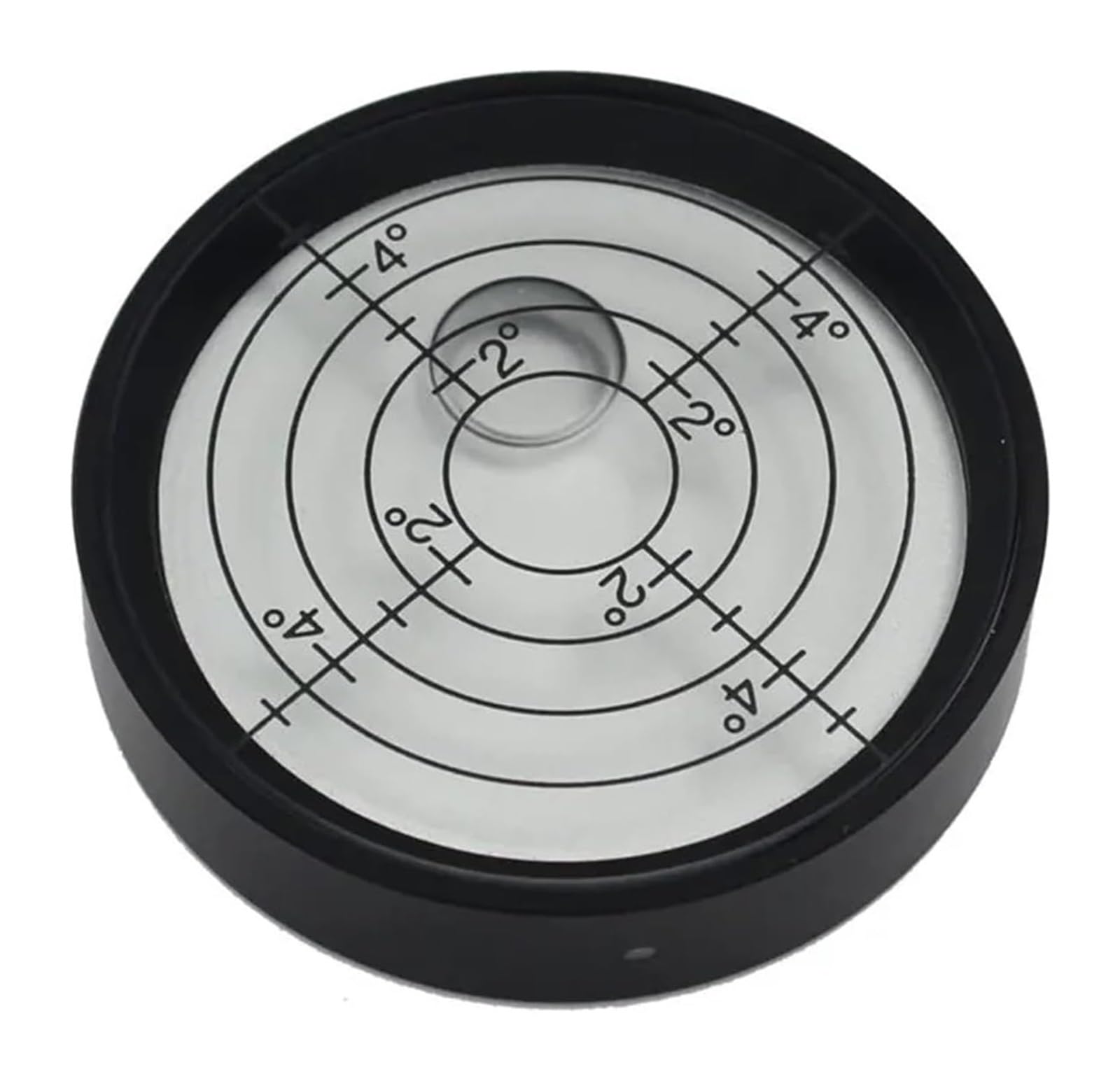 Livella orizzontale in vetro circolare universale in metallo 5 mm/m 10 mm/m(Black)