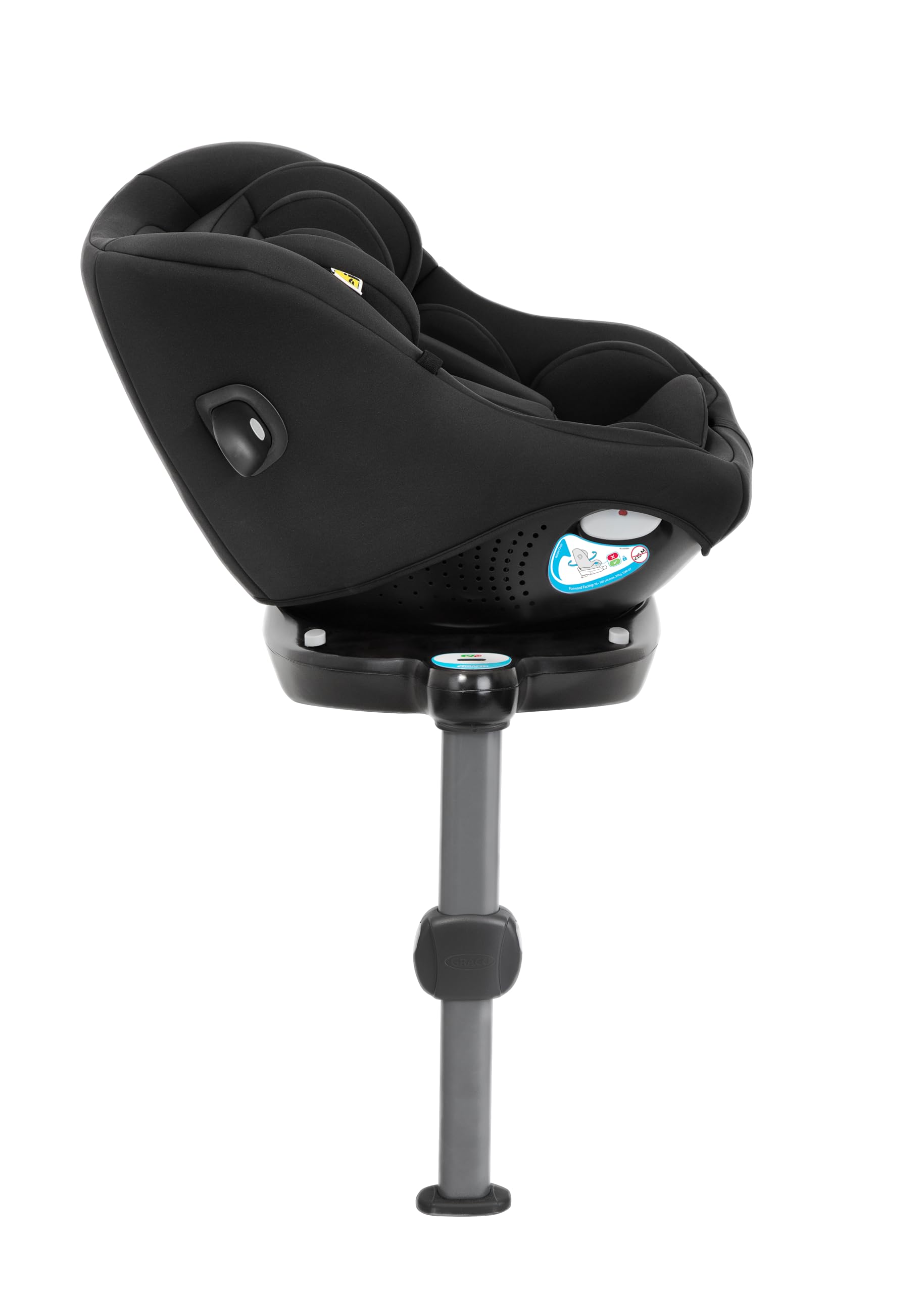 Graco Turn2Me™ DLX i-Size R129 drehbarer Kindersitz, 40-105 cm, Midnight | Um 360° drehbarer Reboarder mit ISOFIX, 5-Punkt-Gurt, Rückprallbügel und Drehsperre, ab Geburt bis ca. 4 Jahre