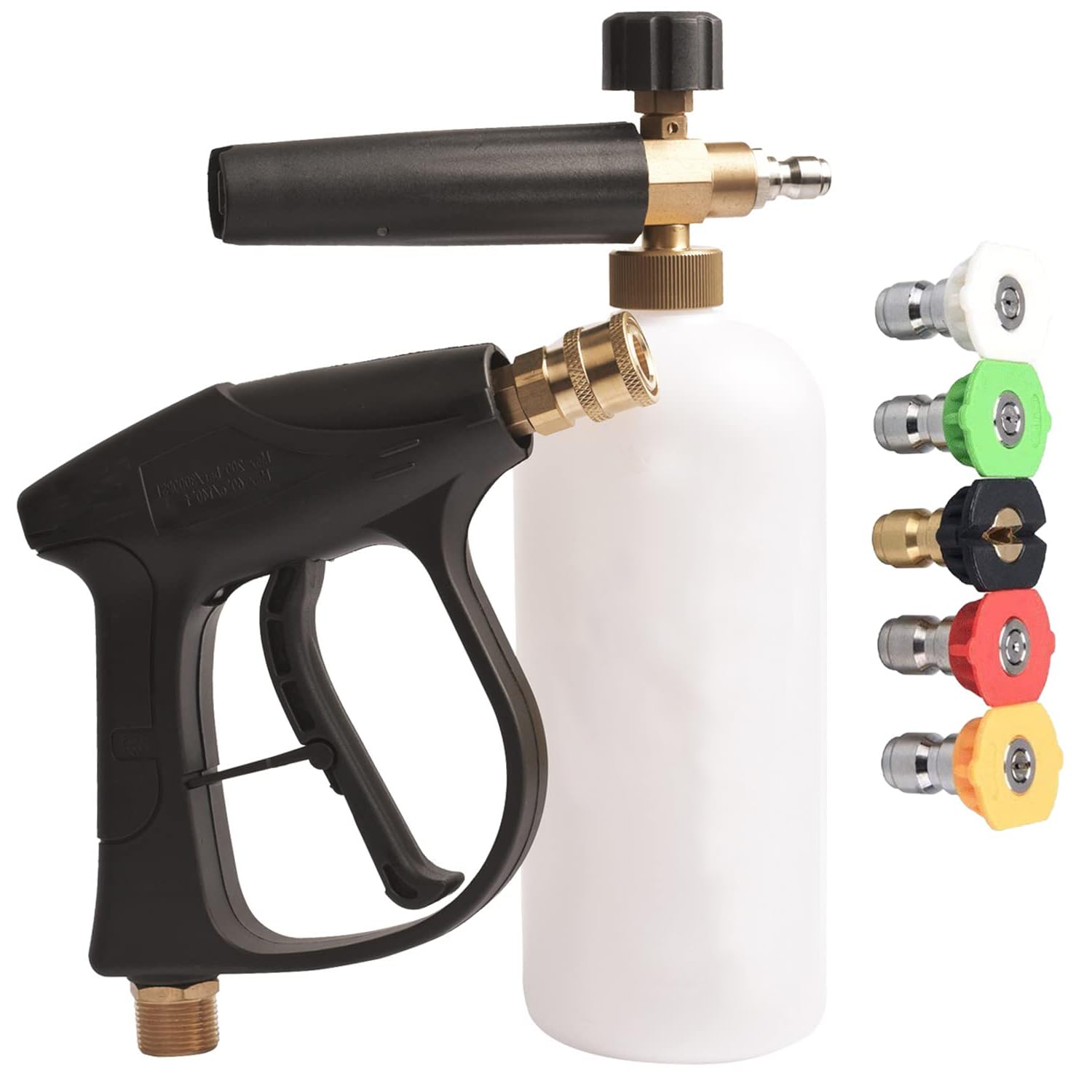 Unifizz X-999 High Pressure Washer Gun Snow Foam Lance Foam Cannon Foam Blaster with 5 Pressure Washer Nozzles