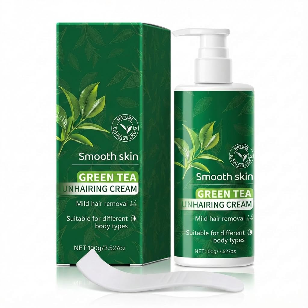 Grospe Hair Removal Cream with Green Tea,Women and Men,3.52 Oz