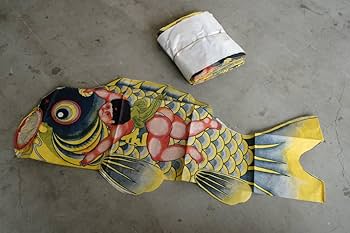 本染鯉幟 鯉のぼり 昭和レトロ レトロ 大　 ヴィンテージ品　赤　黒　2色　希少 Amazon | 2点 ダイヤ印 金太郎 鯉のぼり 黒4m赤2m 木綿 昭和レトロ