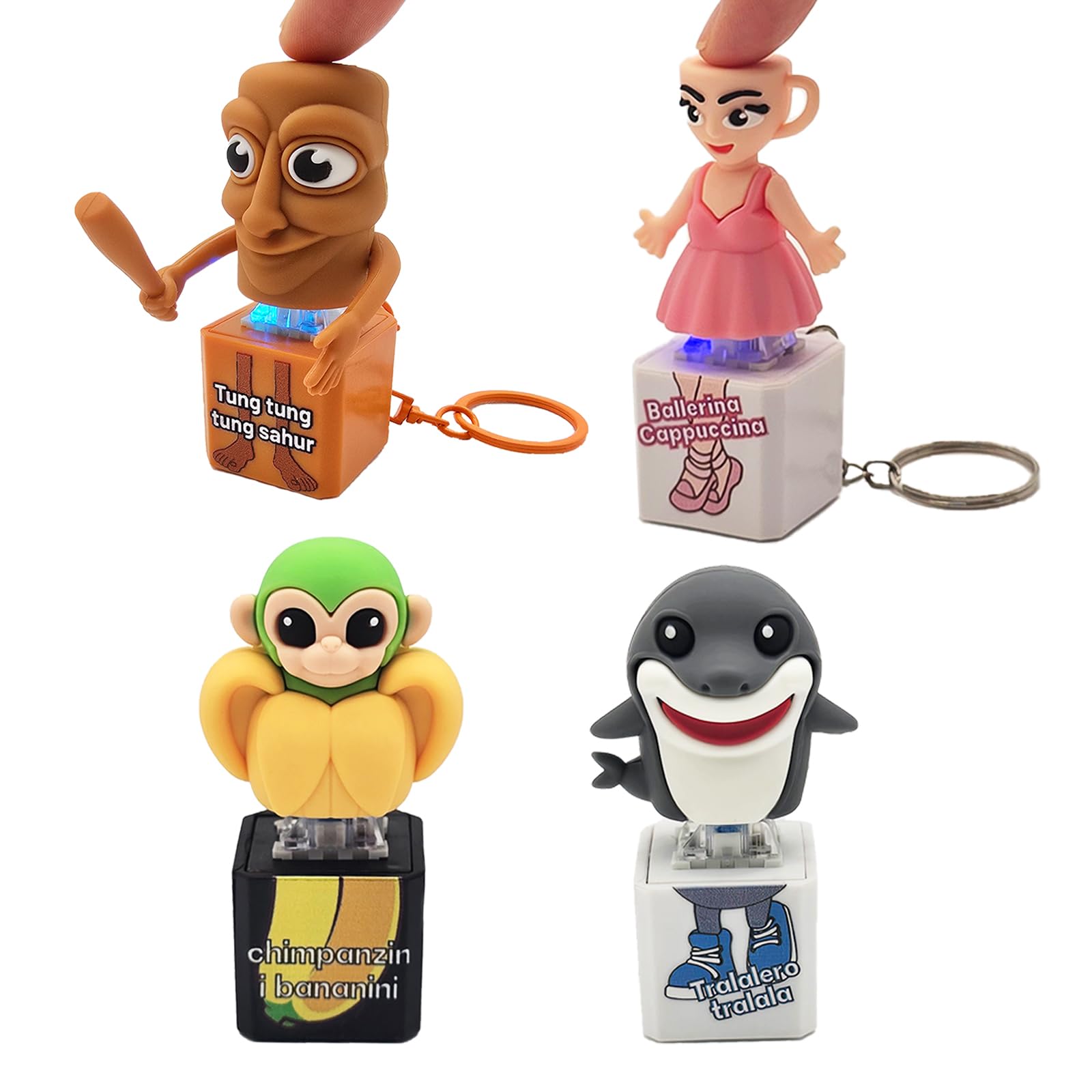 Amazon.com: Gtzzot Tung Tung Tung Sahur Clicker Fidget 4 Pack