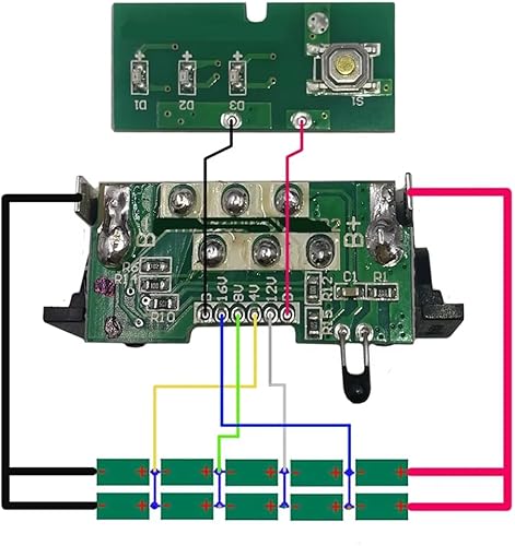 Miniatura 3 de 10-Cell 21700 - Funda de repuesto para DeWalt DCB200 18V 8.0Ah - Kit de reparación de carcasa de plástico para baterías DeWalt 20V DCB200 (batería