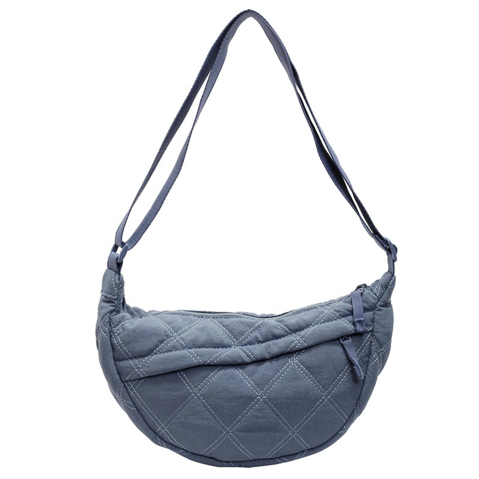 Damentaschen Nylon-umhängetasche, Damen-one-Shoulder-Einkaufstasche, Handtasche, Lässige One-Shoulder-Tasche, Knödeltasche-blau