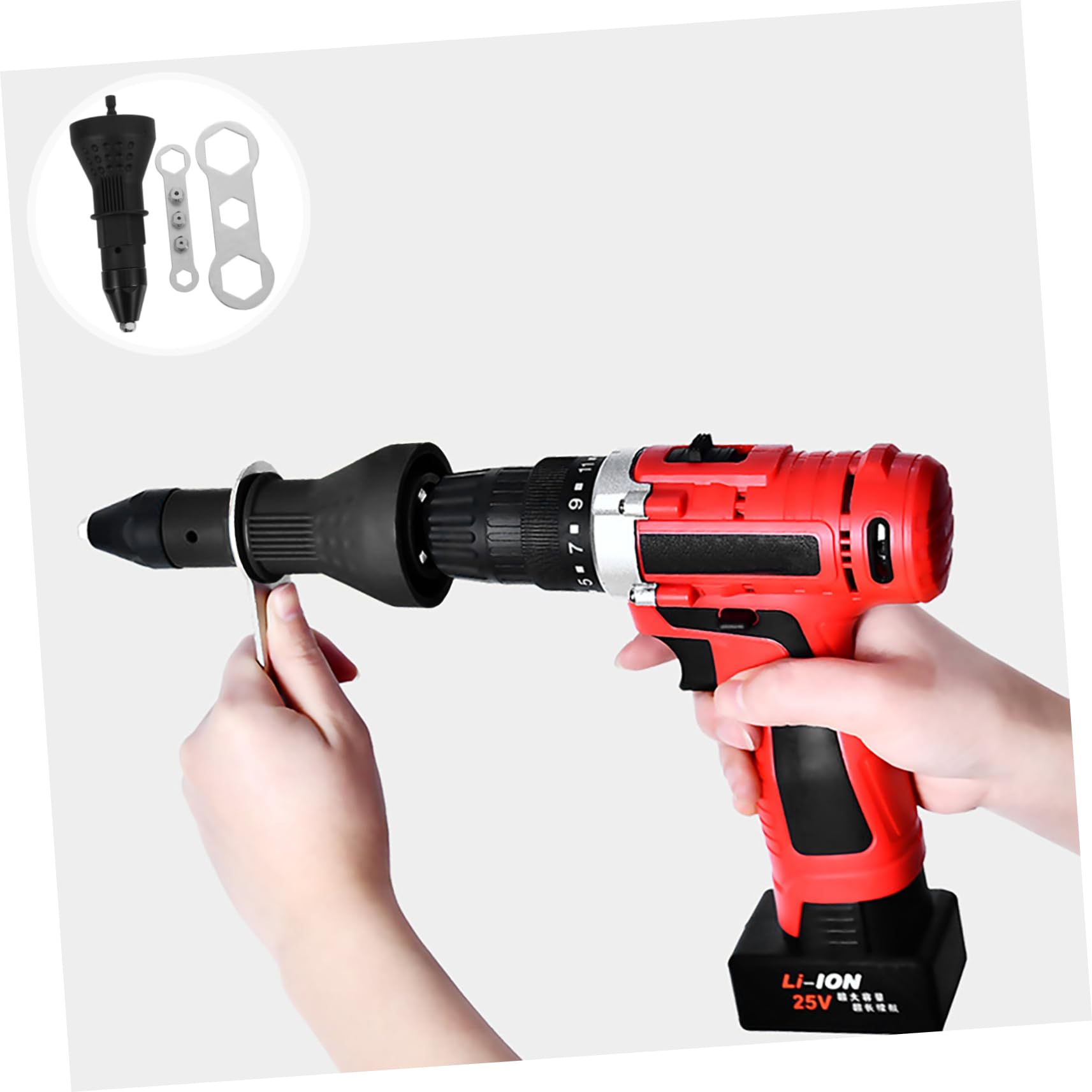 Anneome 1set Adattatori Per Rivettatrice Elettrica Accessori Per Trapano Per e Modifiche Meccaniche Utensili Compatti e