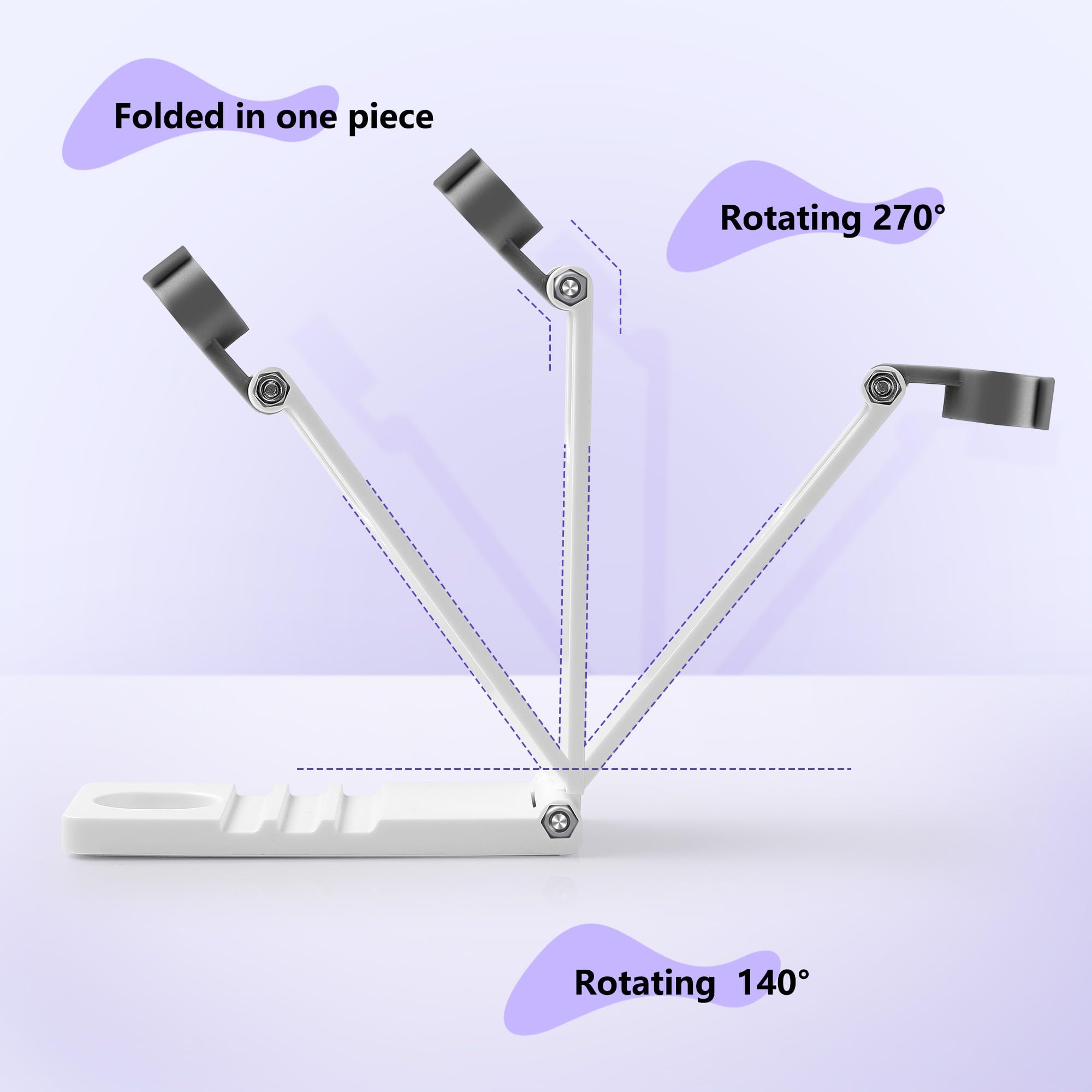 Romon Mini Lampada UV LED Unghie, USB Ricaricabile e Portatile, Lampada UV Unghie Piccola 3W, Lampada Gel Unghie con Supporto, 20/60 Timer, per Asciuga Unghie Salone di Casa, Bianco
