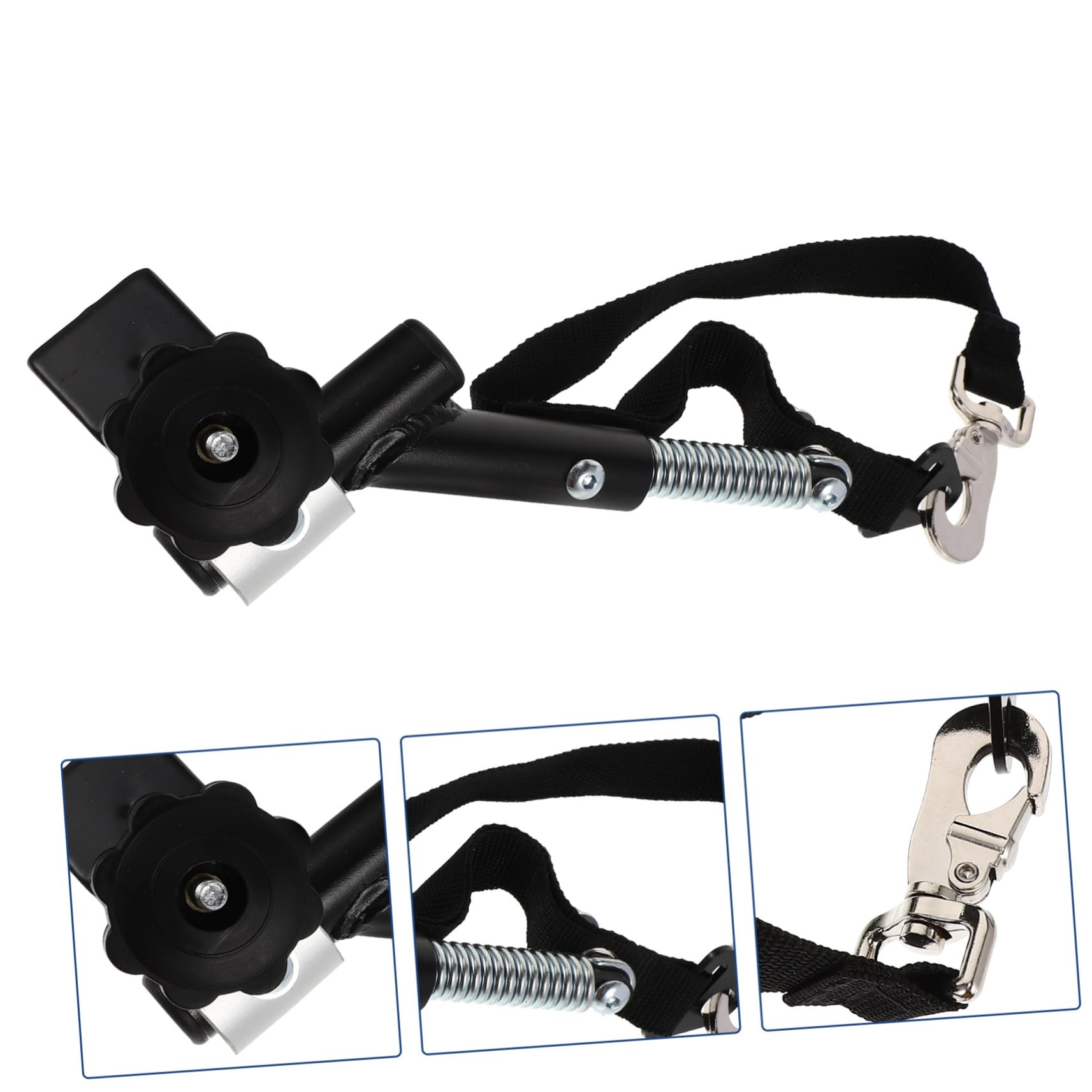 Sosoport Fahrradanhänger Befestigung Aluminiumlegierung Adapter Satz mit Runder Rohrform Schwarz Hohe Ausdauer Kompatibel mit Universellen Fahrrädern für Sicheres Ziehen