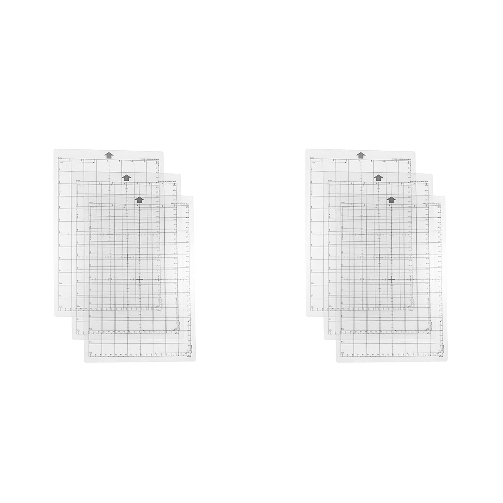 Rfeeuubft Transparent Cutting Mats For Silhouette Portrait(6 Pack) 12X8in Cutting Mats Replacement For Silhouette Cameo Accessories