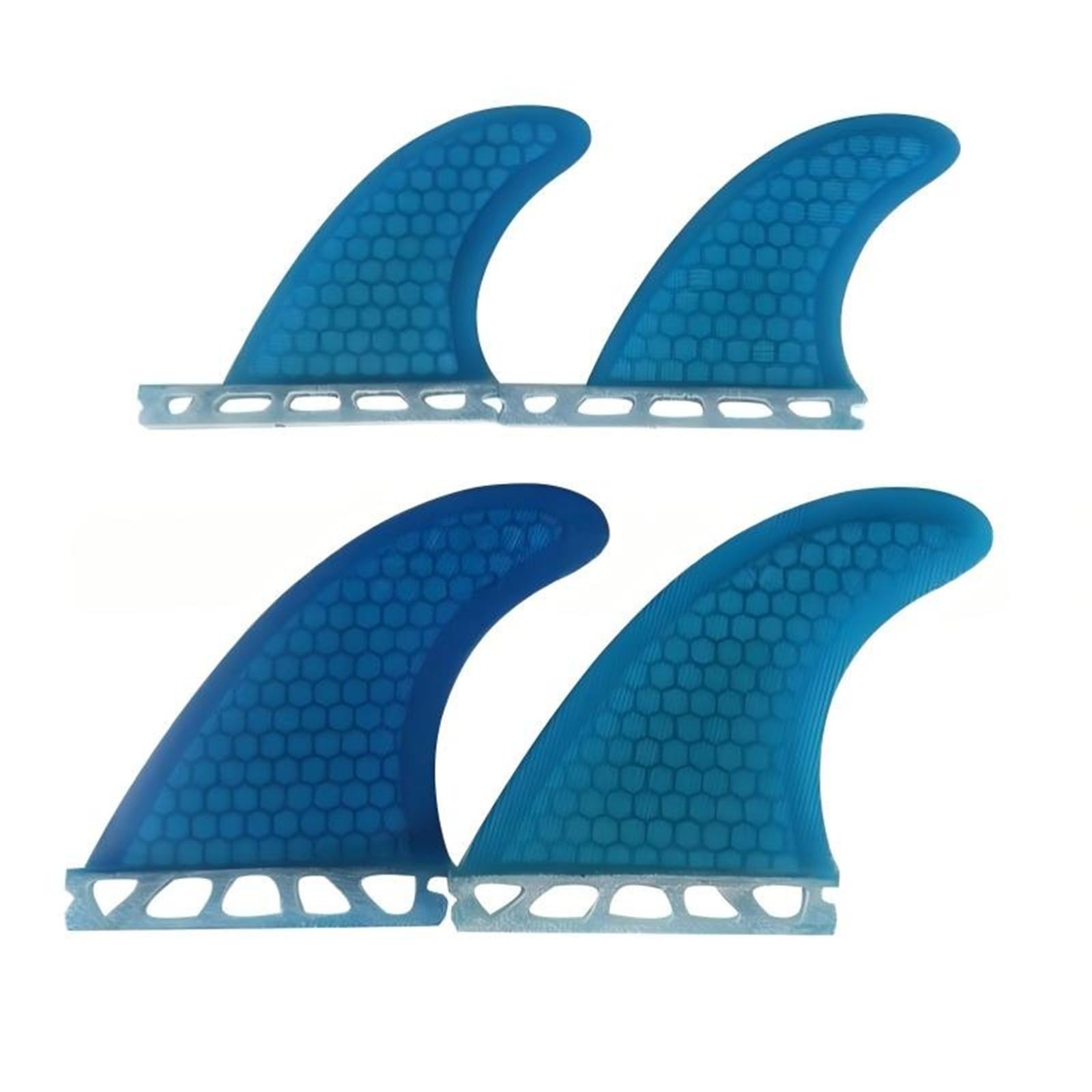 MKHQST Surfboard fin Quad Surfboard Fins G3 + GL/G5 + GL Honeycomb Quilhas Thruster Single Tabs, Fibreglass Surfing Fin 4