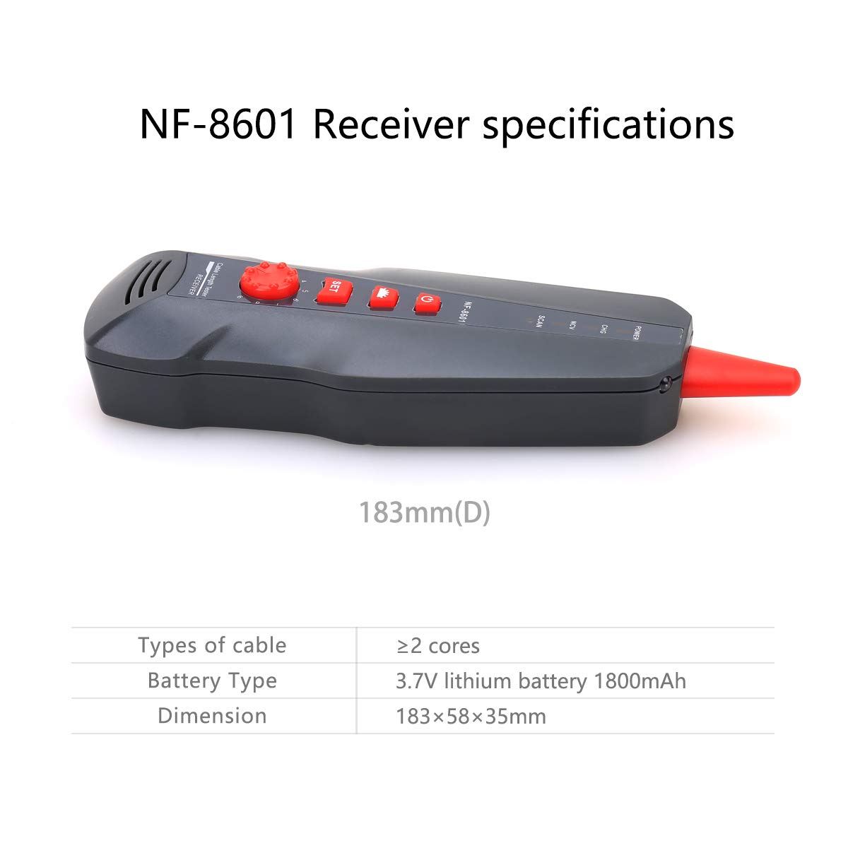 NF-8601 /NF-8601W Wielofunkcyjny tester kabli sieciowych LCD Tester długości kabla Tester punktów przerwania Wersja angielska KELUSHI (NF-8601)
