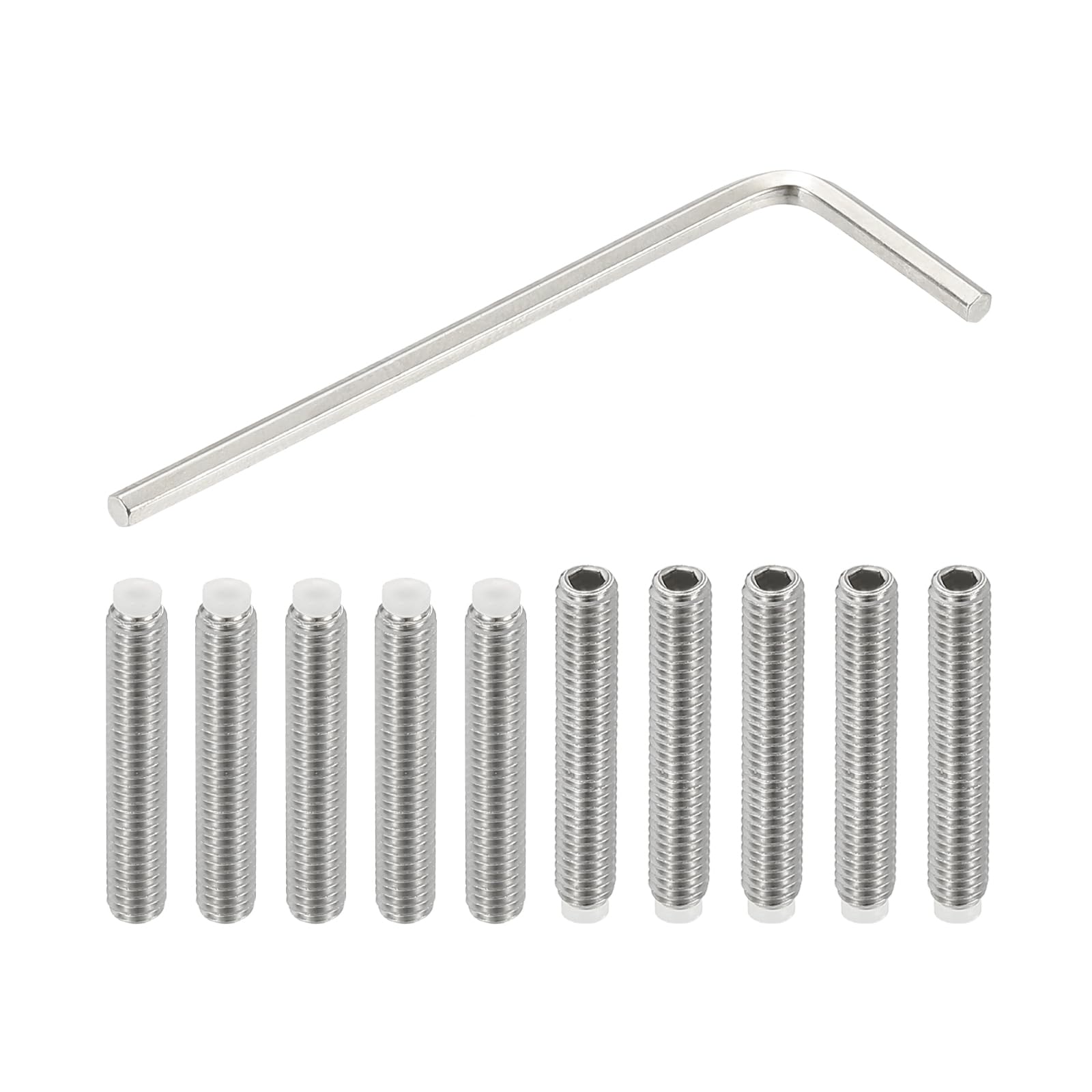 PATIKIL M4x25mm NyLon Tip Grub Screw