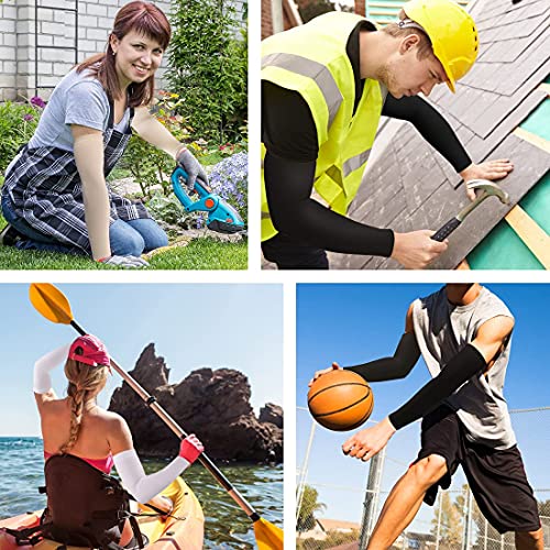 Hegcoiie Upf50+ 5 Pairs Sun Uv Protection Cooling Sleeves Compression Sleeve For Tattoo Arm Cover Men Women Cycling, Golf, Running, Football #TOP6