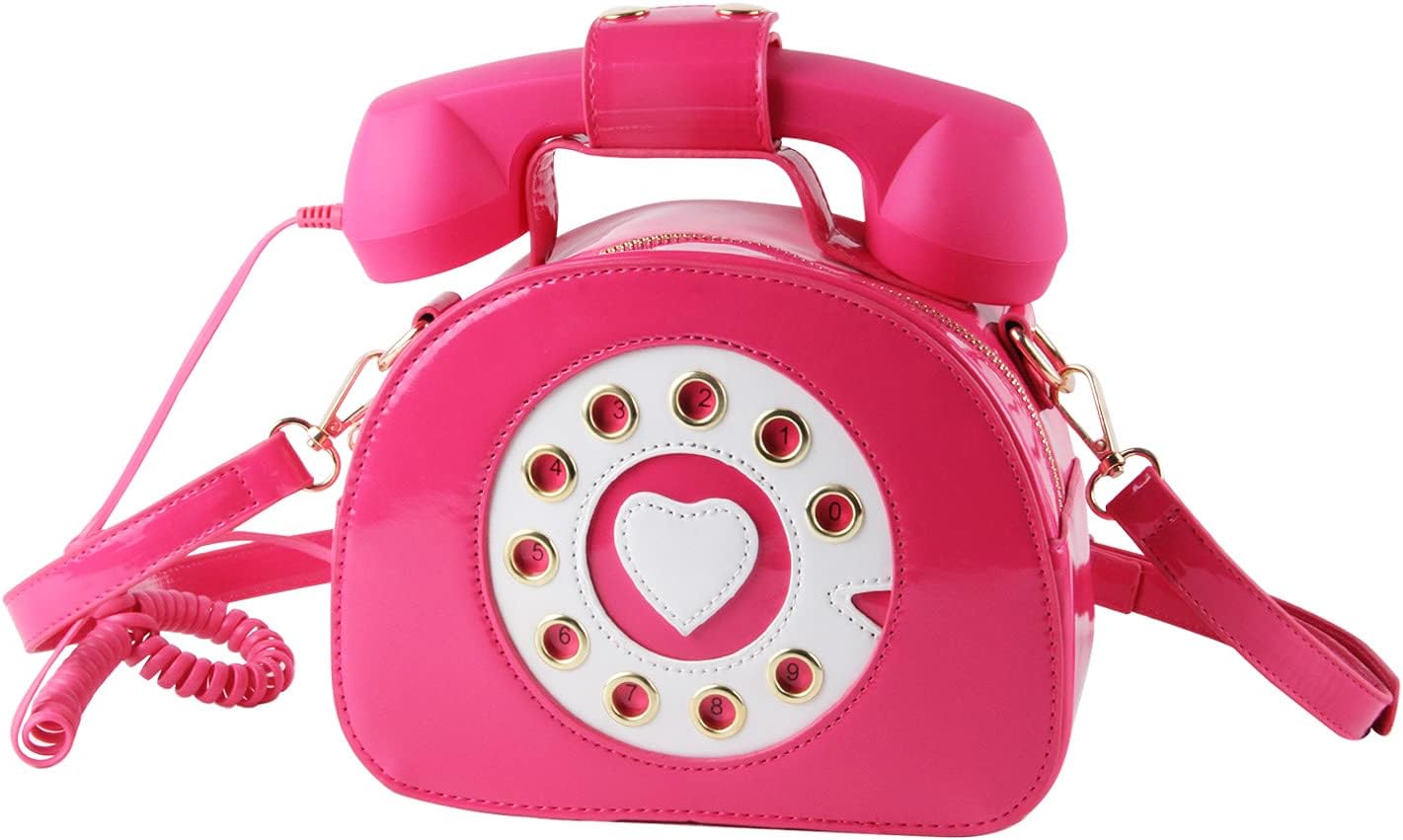 SUKUTU Telephone Shaped Purse Shoulder Crossbody Tote Bags Women Retro Phone Top-Handle Handbags for Girls
