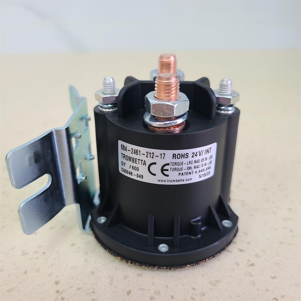 12V 24V Pump Contactor Trombetta 684-1261-212-17 684-2461-212-17 Lift Solenoid Relay 12 24 Volt for Pallet Truck Caravan Electric Pallet Truck Stacker Cart Scissor Lift Aerial Platform (DC24V Coil)