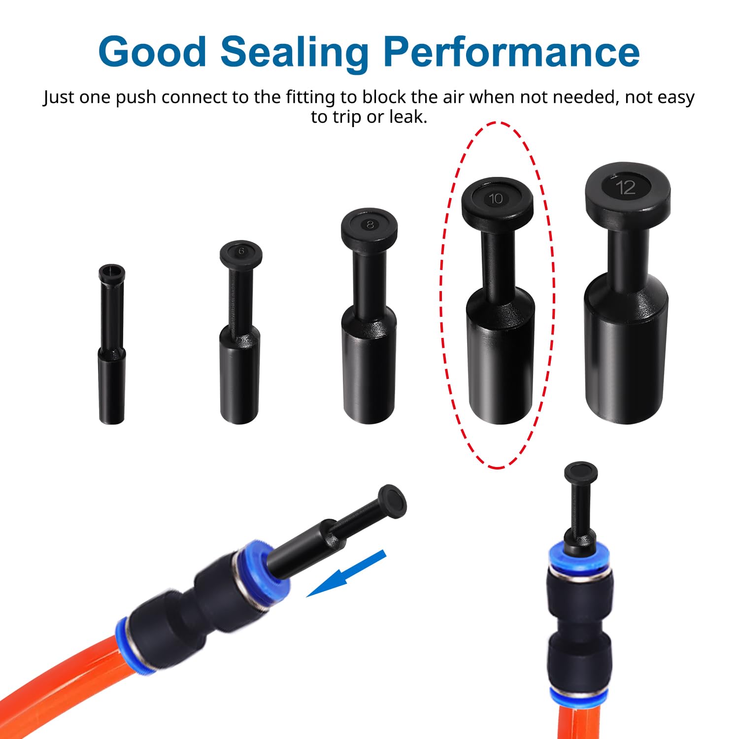 3er Set Pneumatik Verschlusskappe/Blindstopfen 10mm zum verschließen von Pneumatikschlauch mit 10 mm Aussendurchmesser 3er Set Pneumatik Verschlusskappe/Blindstopfen 10mm zum verschließen von Pneumatikschlauch mit 10 mm Aussendurchmesser