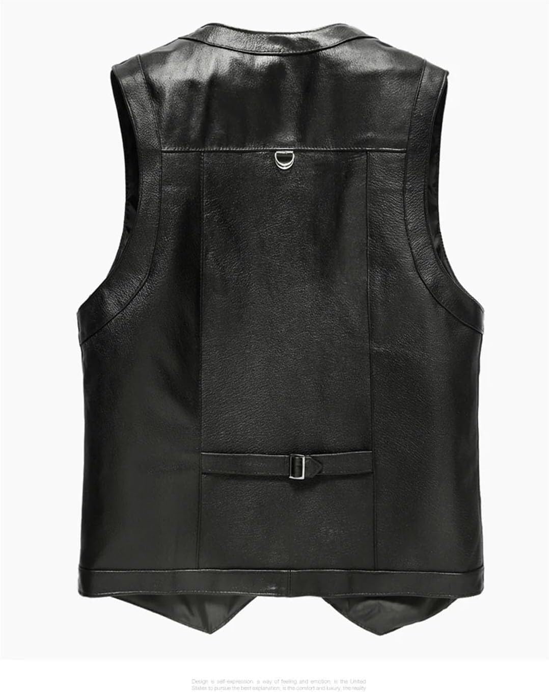 ININOSNP Gilet sans Manches Gilet en Cuir Multi-Poches Guide Photo de pêche en Plein air Gilet en Cuir Gilet de randonnée en Plein air décontracté(Light Brown,XL)