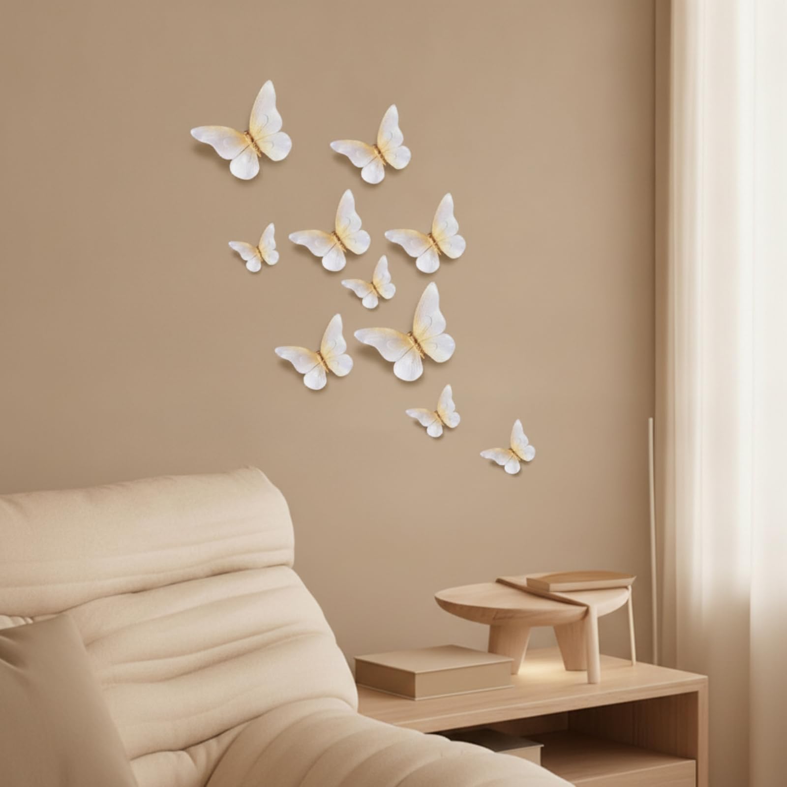 rockible Decorazioni da Parete a Tridimensionali alle Decorative Moderno Decorazione per Soggiorno, Butterfly Perch Se F