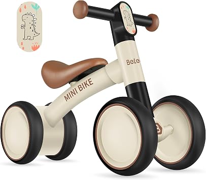 BELEEV Toddler Balance Bike for 1-2 Year Old, 4 Silence Wheels & No Pedal