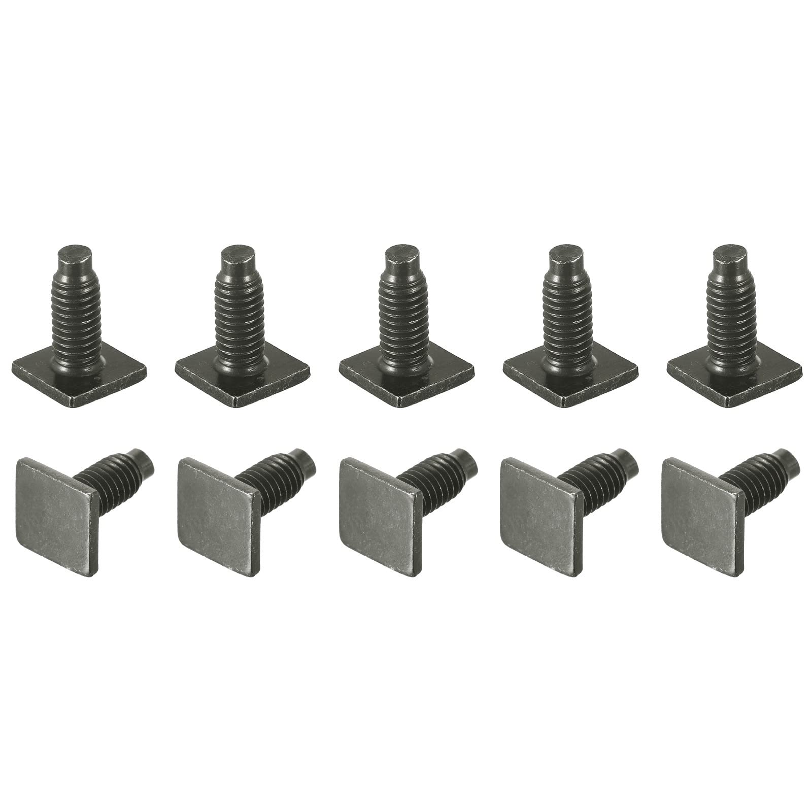 Square Head Bolt, 10pcs M6x15mm Fully Thread Carbon Steel Grade 8.8 Square Machine Screws
