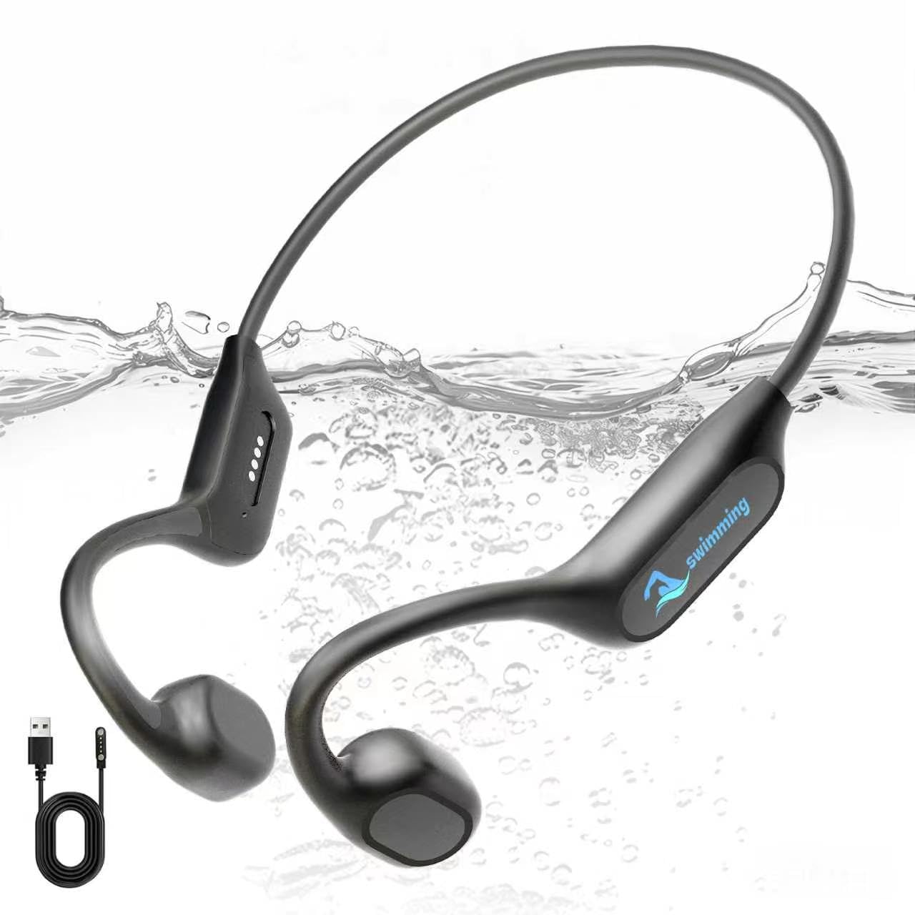 Photo 1 of Tevese Bone Conduction Headphones IPX8 Waterproof 32GB MP3 Bluetooth 6.0