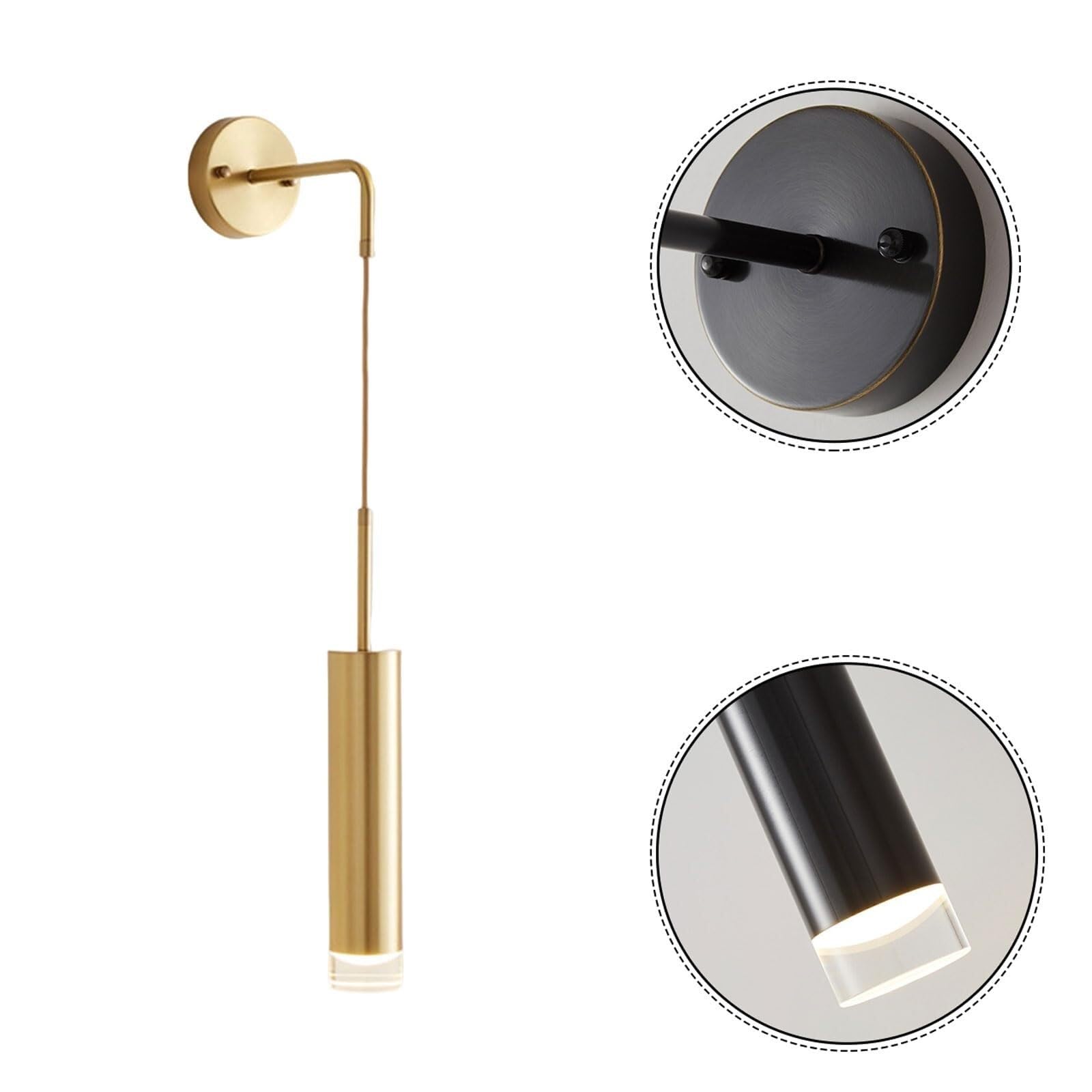 Applique da Parete LED per Interni in Ottone Stile Rustico Finitura Oro/Nera Paralume in Vetro Testurizzato Lampade da Parete Decorative Lanterne da Parete Adatte per Comò/Corridoi