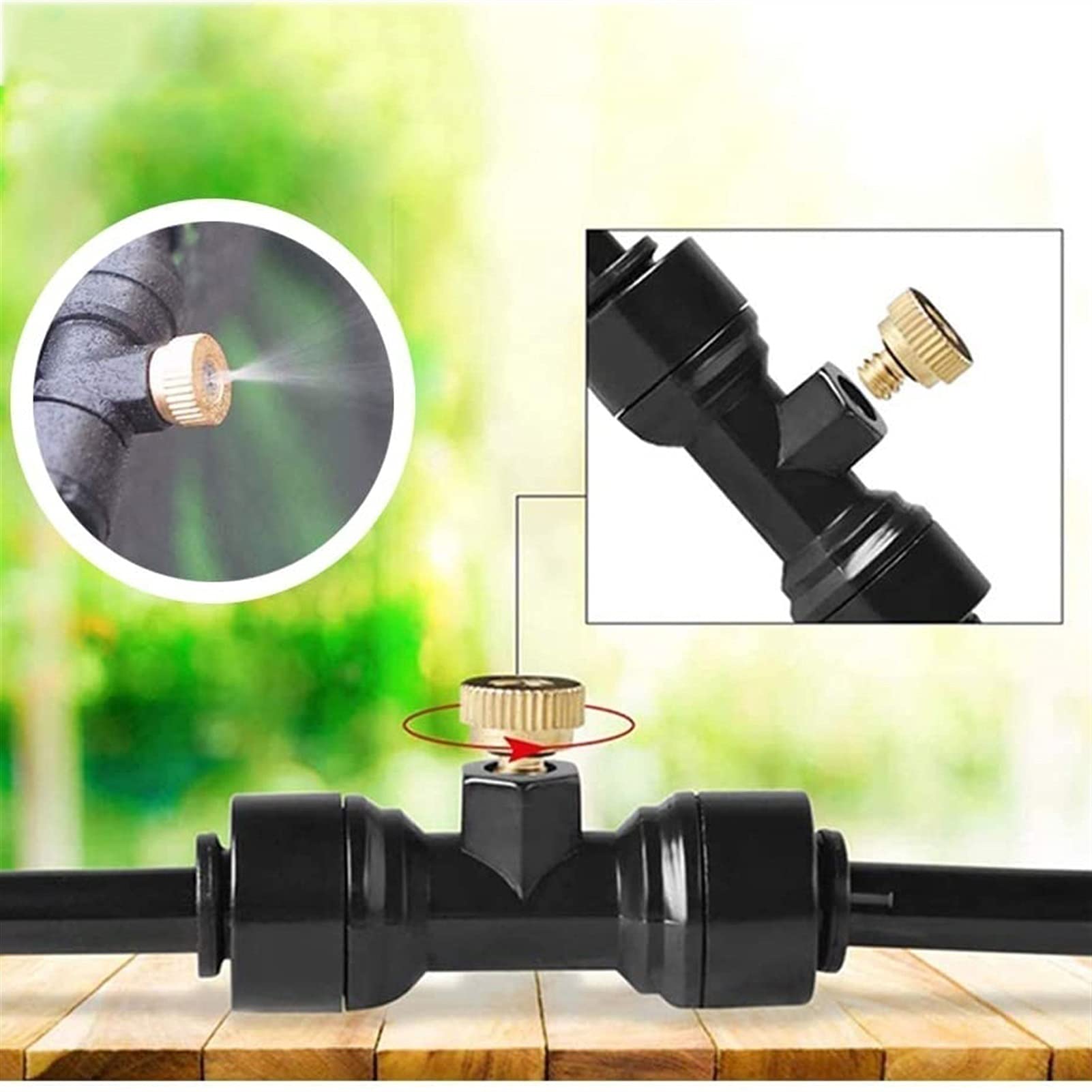 80 ugelli di Ricambio in Ottone per sistemi di Raffreddamento Esterni, spruzzatore a Bassa Pressione per Prato, Giardinaggio, Controllo della Polvere, 10/24 UNC (Dimensioni: 0,1 (0,004''))