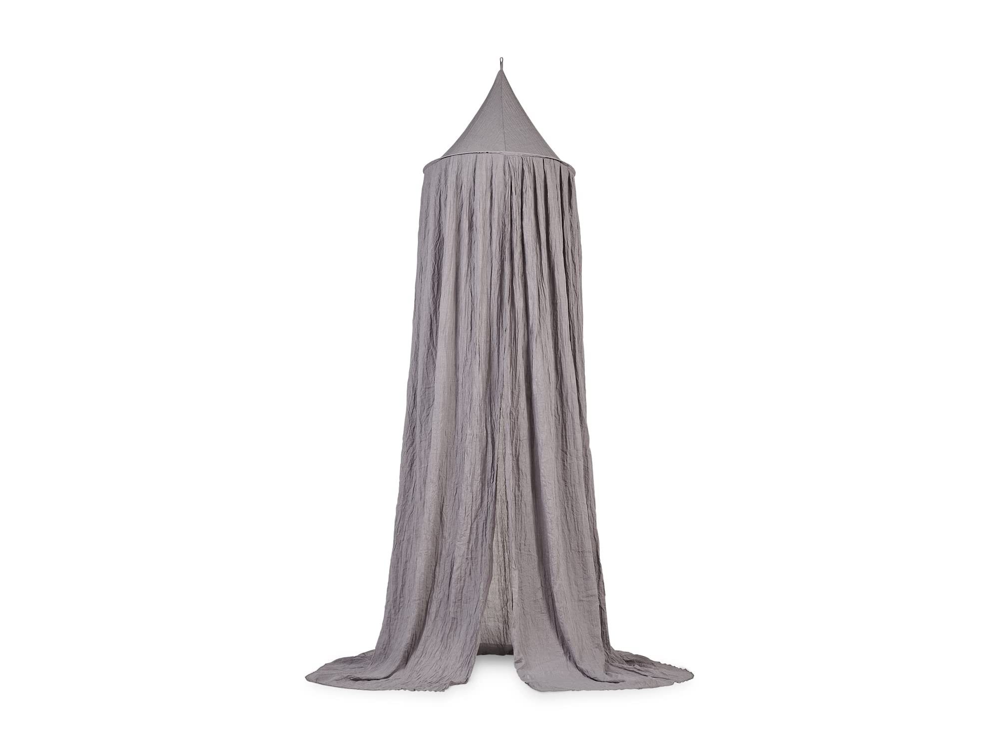 Jollein Baldachin Vintage Storm Grey - Höhe 245 cm - Betthimmel Babybett Kinderzimmer - Grau