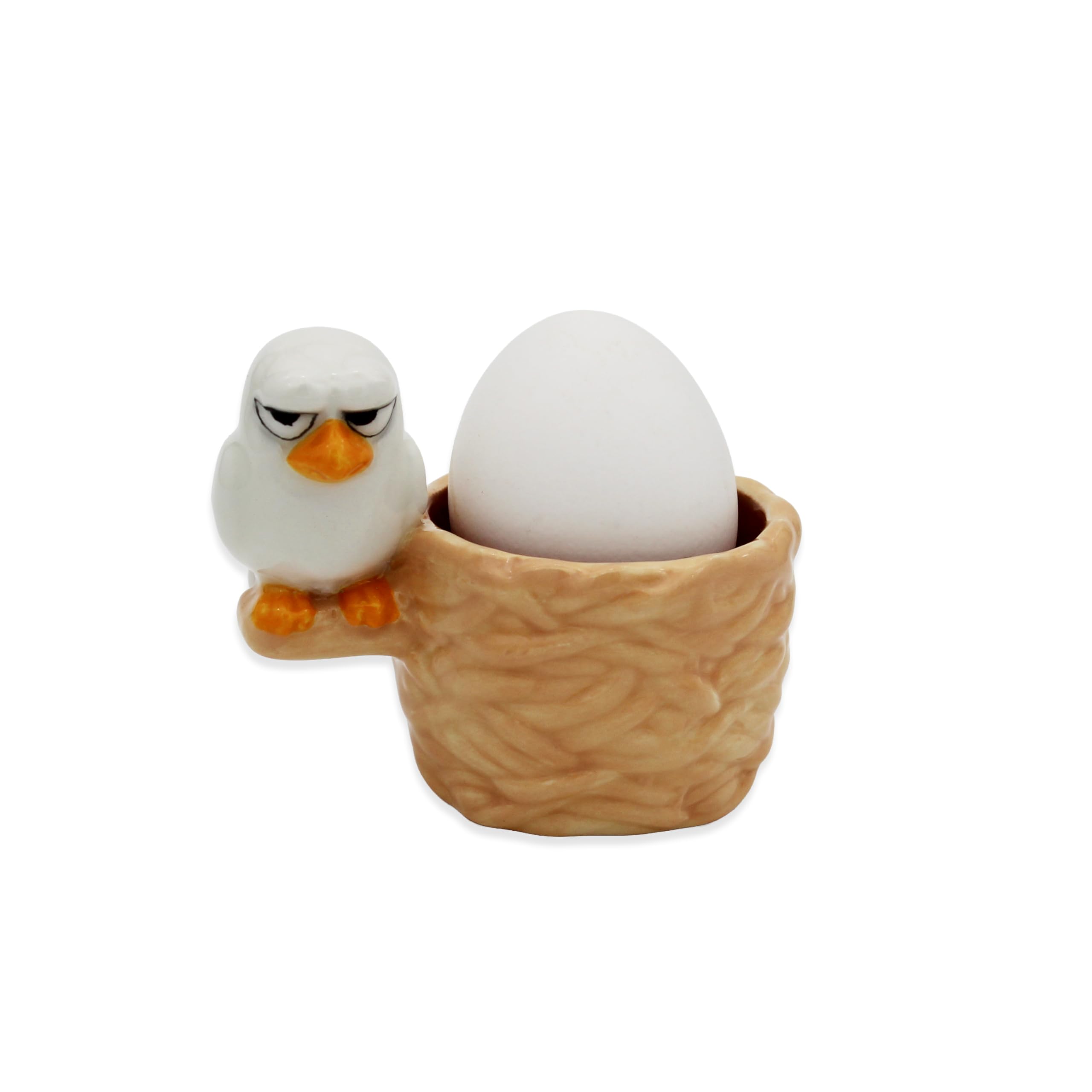 Huevera Winkee Grumpy Bird Egon, soporte original para huevo