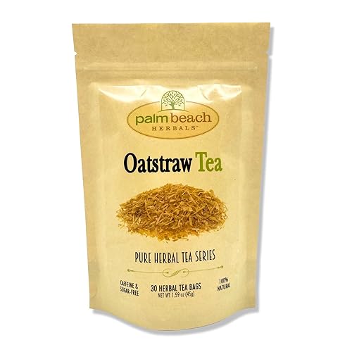 Té de paja de avena - Serie de té de hierbas puro de Palm Beach Herbals (30 bolsas de té) 100% natural